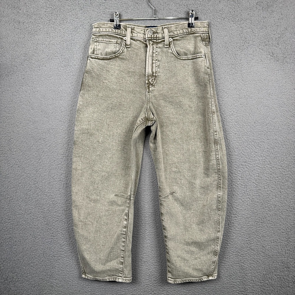 Gap Jeans Womens 6 Short Gray Barrel Leg Denim Indie Edgy Grunge‎ Y2K Classic
